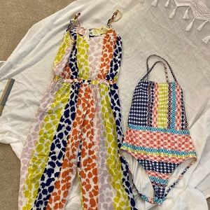 Anthropologie two piece swim set small